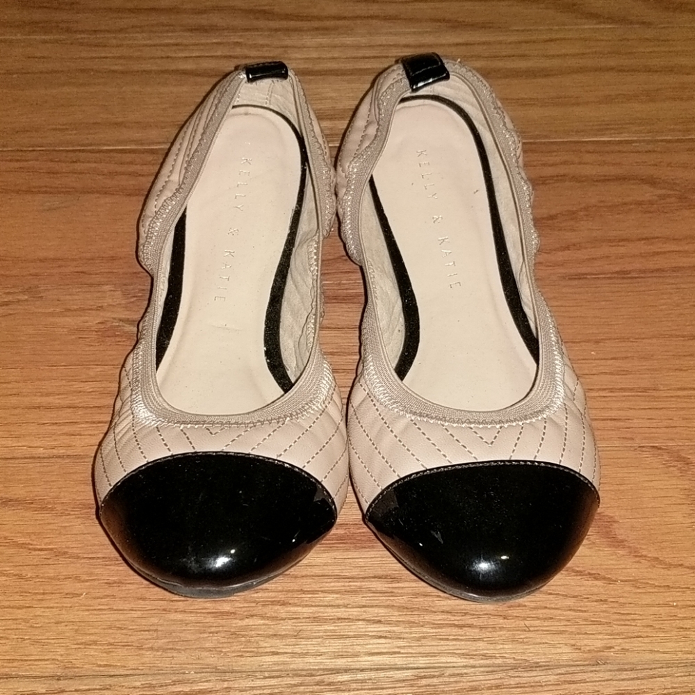 Beige flats
